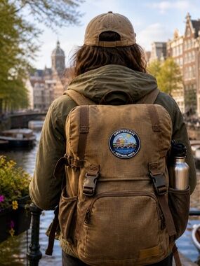 Amsterdam Netherlands Iron On Patch 3 Inch Embroidered Travel Souvenir